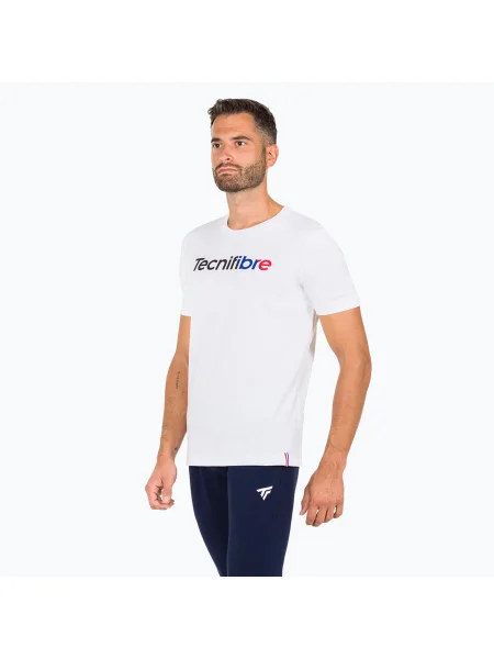 Olcsóbban. Férfi póló Tecnifibre Club Cotton Tee white. Méret: L fehér