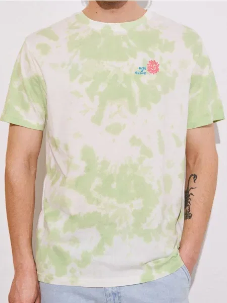 Sinsay Tričko tie-dye zelená