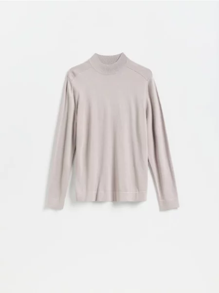 Reserved Pulover uni cu guler Perkins bej