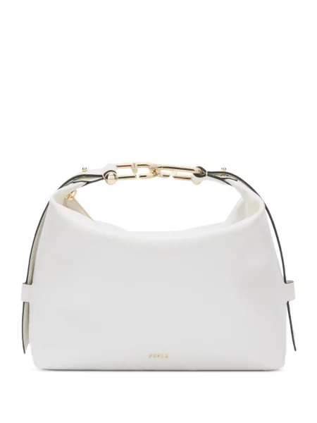 Geantă de mână Furla din piele alb