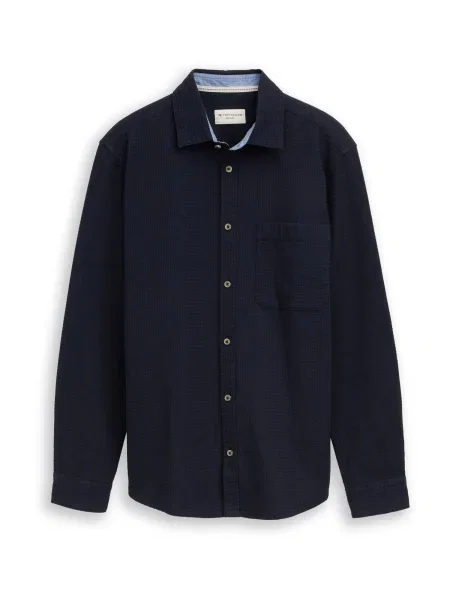 TOM TAILOR Cămașă închis albastru