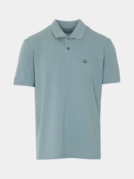 Поло CP Company бавовна/еластан блакитний