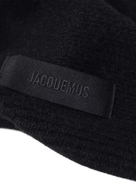 Fular Jacquemus cu autograf negru