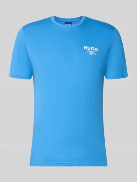 T-shirt o kroju regular fit z czystej bawełny model Nesptee' Hugo Blue
