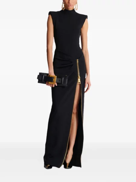 Rochie maxi Balmain de costum negru