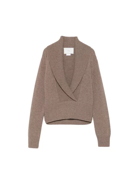 Sweter Vanisé wełniany brązowy