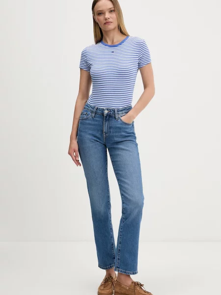 Tommy Jeans basic tričko s modré