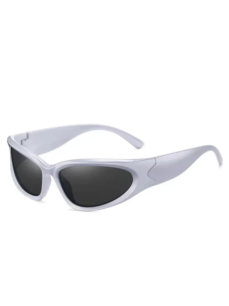VEYREY Steampunk Telos Ochelari de soare alb