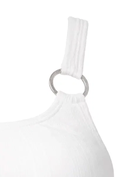 Warstwowy pierścionek Michael Michael Kors na jednym ramieniu garniturowy biały