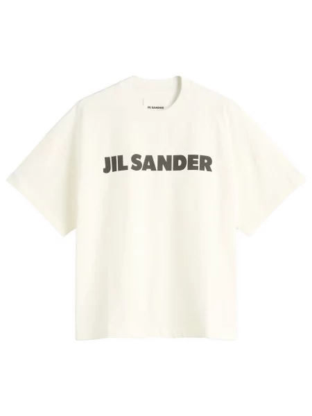 Koszulka Jil Sander z logo biała