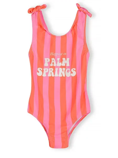 MINOTI Costum de baie întreg corai / roz / lână alb
