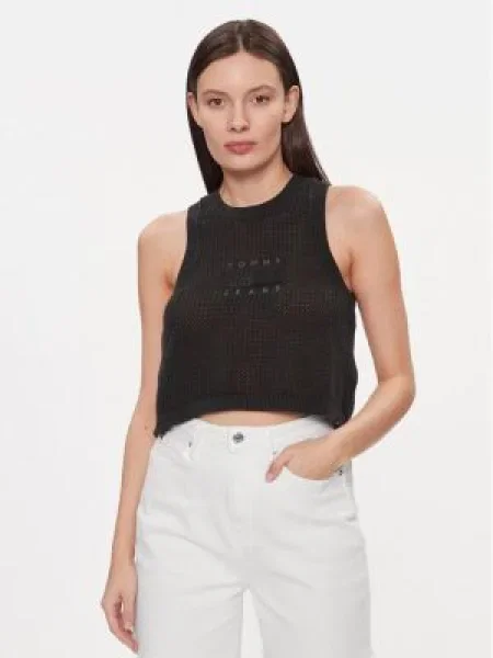 Top Tommy Jeans negru