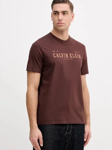 Calvin Klein Jeans kratka majica rjava