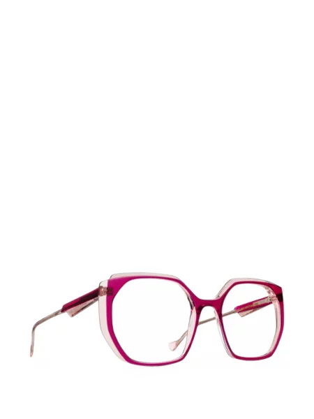 Ochelari de soare Caroline Abram cu imprimeu geometric roz