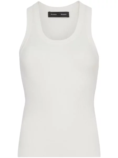 Top Proenza Schouler tricotate alb