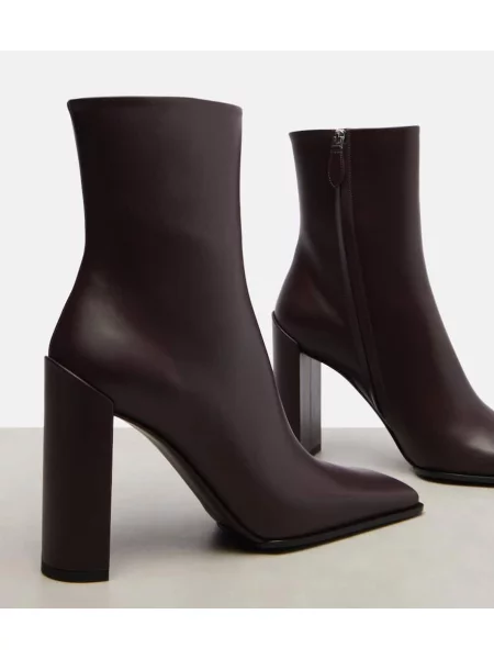 Cizme scurte Alaïa din piele maro