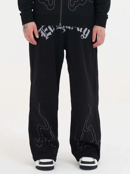 Ed Hardy Pantaloni gri deschis negru