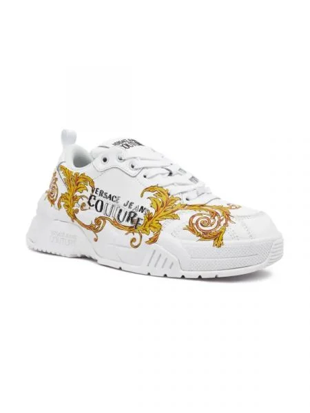 Versace Jeans Couture De piele sneakers alb