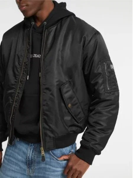 Guess Jeans Bunda bomber černá