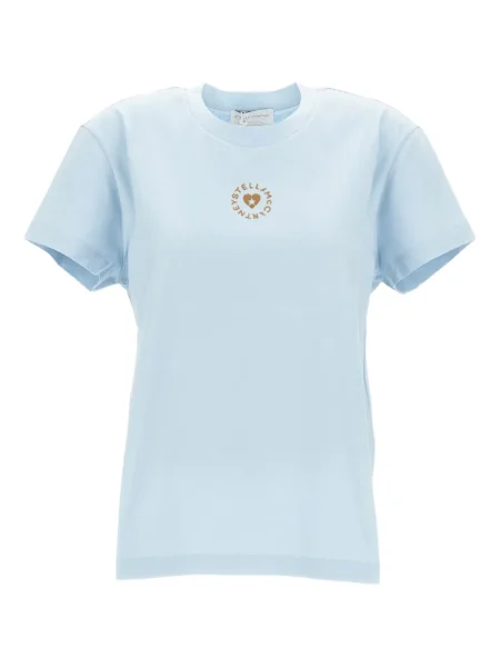 Tricou Stella Mccartney cu motiv cu inimi albastru