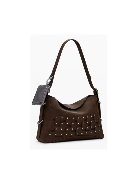 Desigual torebka NEW PATCH 2 CHOCO brązowy