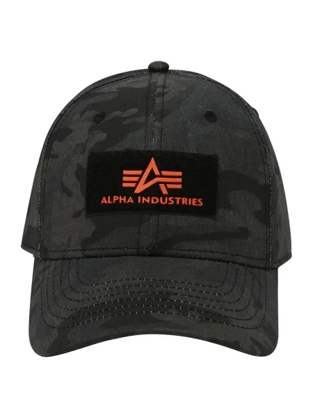 ALPHA INDUSTRIES Kapa temno siva / oliva / temno oranžna / črna