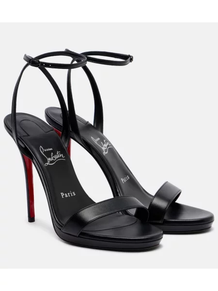 Pantofi cu toc Christian Louboutin din piele slingback negru