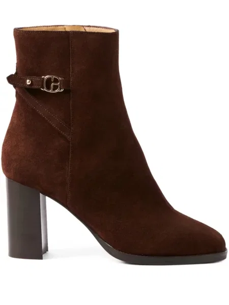 Botine Claudie Pierlot cu toc bloc maro