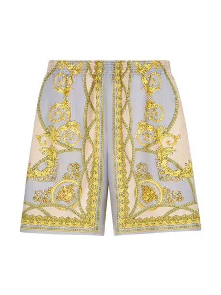Szorty Versace z nadrukiem z twillu żółte