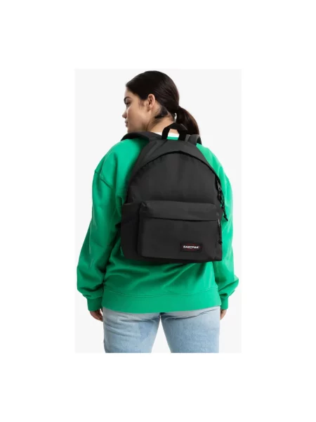 Plecak Eastpak w paski z paskiem w miejskim stylu czarny