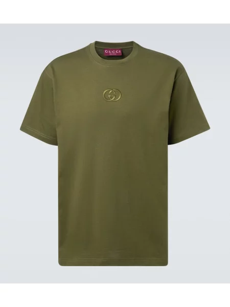 Tricou Gucci din jerseu verde
