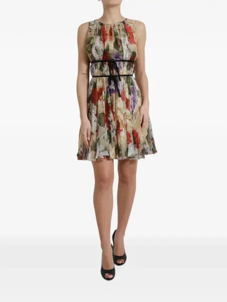 Rochie mini Dolce & Gabbana cu model floral cu imagine