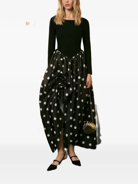 Rochie maxi Sleeper cu buline de costum negru