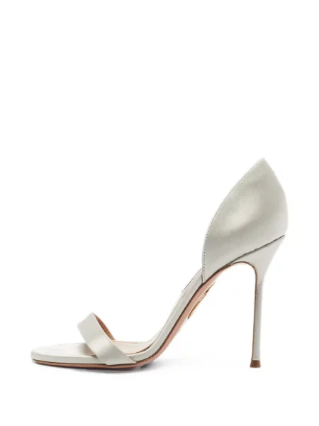 Sandale Aquazzura din satin gri