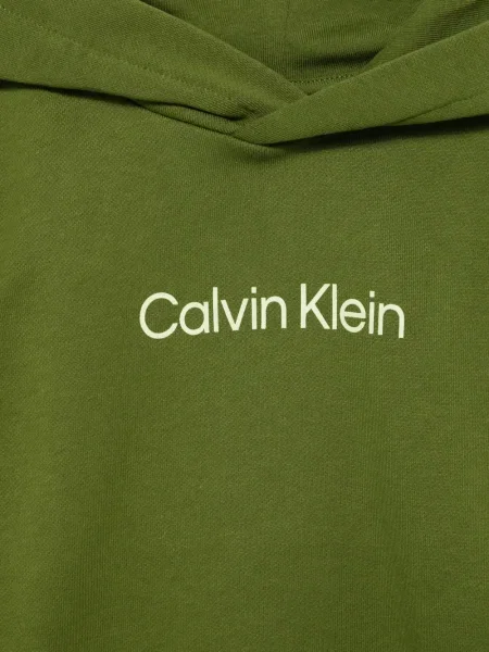 Bluza z kapturem dziecięca Calvin Klein zielona