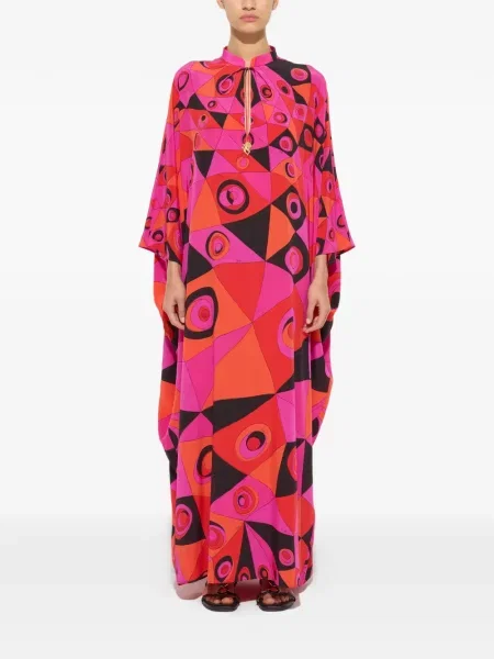 Rochie Pucci de mătase cu imagine roz