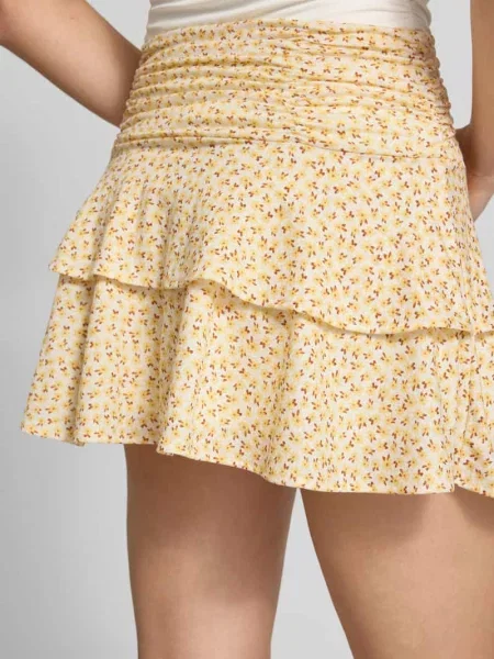 Spódnica mini w efekcie stopniowania Gina Tricot pomarańczowa