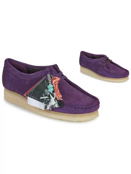 Pantofi Clarks Originals din piele violet