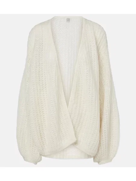 Cardigan Toteme de mohair alb