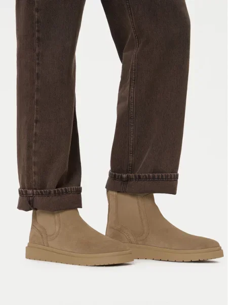 Clarks Μποτάκια με λάστιχο Polden Easy Ανοιχτό καφέ