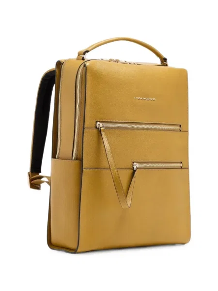 Rucsac Piquadro din piele galben