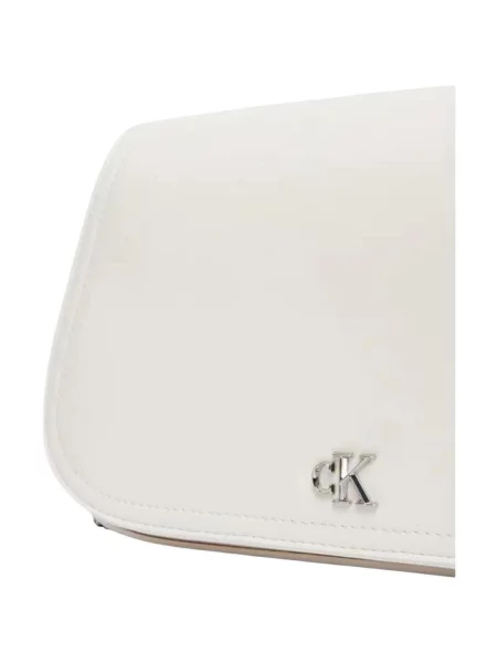 Calvin Klein geantă crossbody pentru femei cu imitație de piele alb