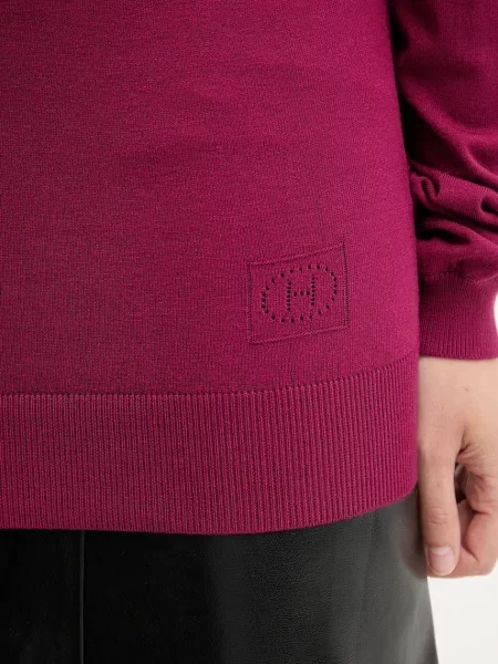 Светр Silvian Heach SESIN легкий гольф бордовий