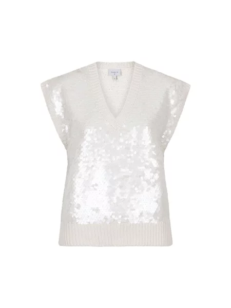 Sweter Dante 6 z cekinami beżowy