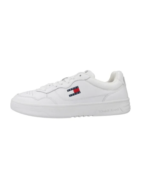 Bőr félcipo Tommy Jeans fehér
