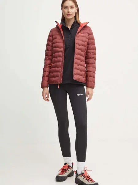 Jack Wolfskin legginsy sportowe Klintal gładkie czarny