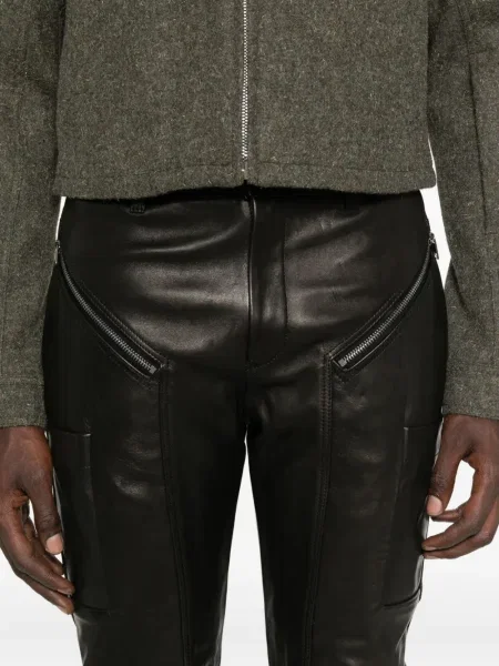 Pantaloni Rick Owens din piele negru