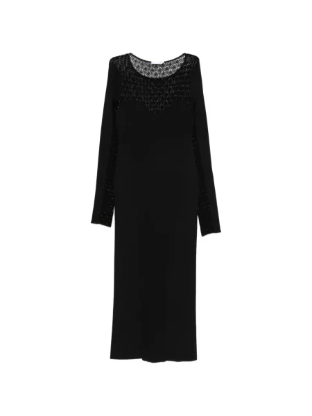 Rochie midi Patrizia Pepe tricotate negru