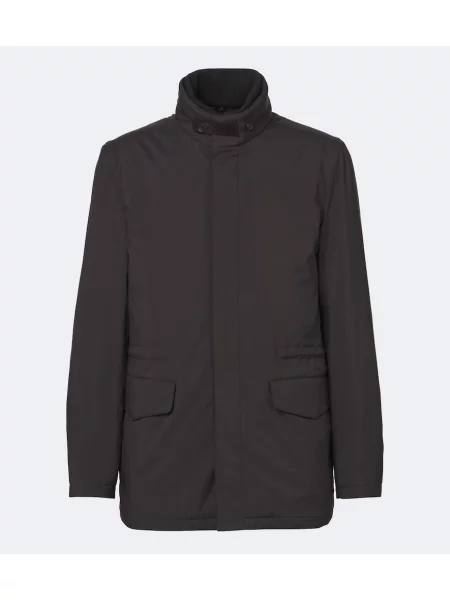 Kožni kaput Thom Sweeney smeđa