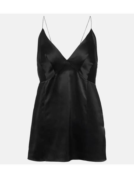 Hedvábné tílko Khaite černé